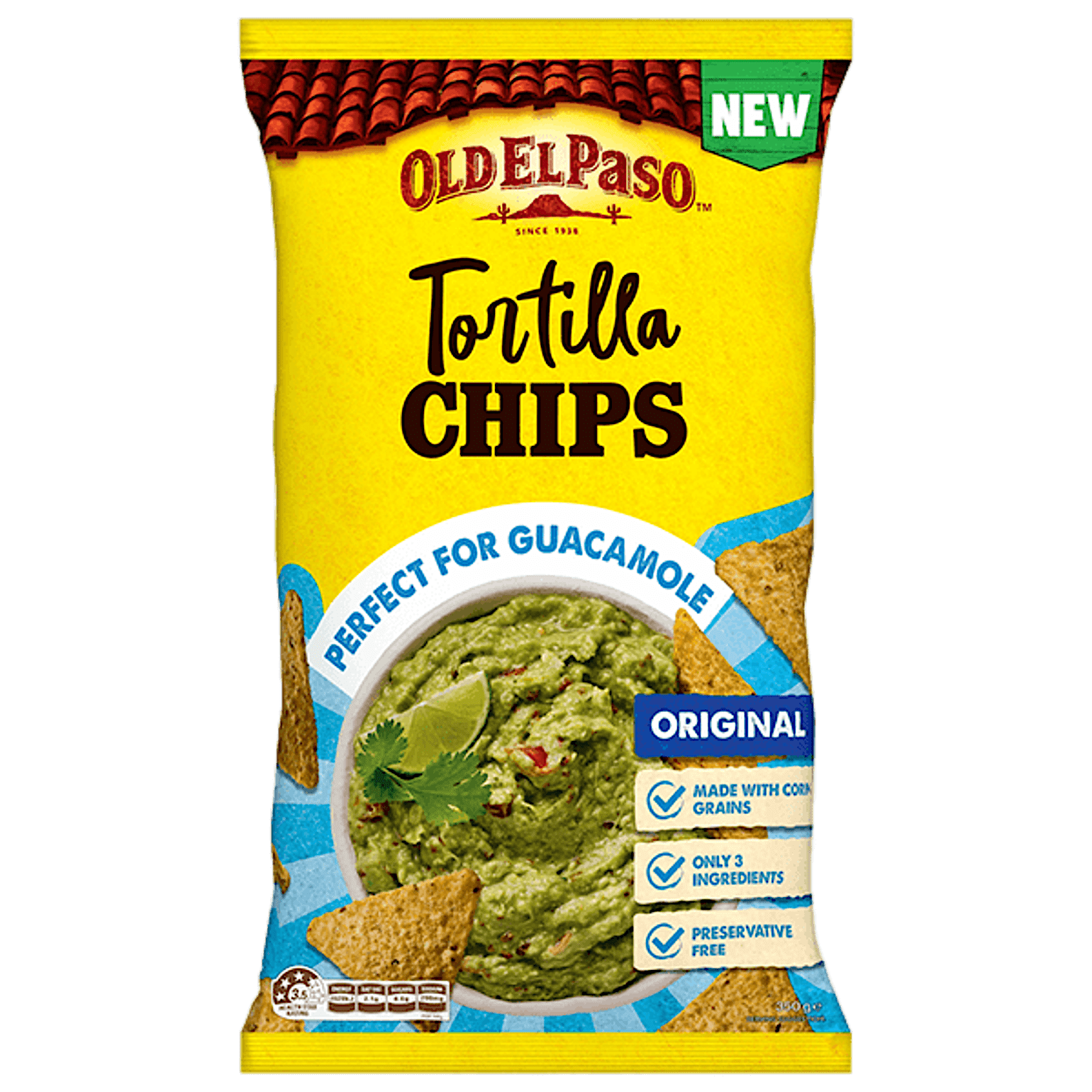 package of Old El Paso original Tortilla Chips 350g